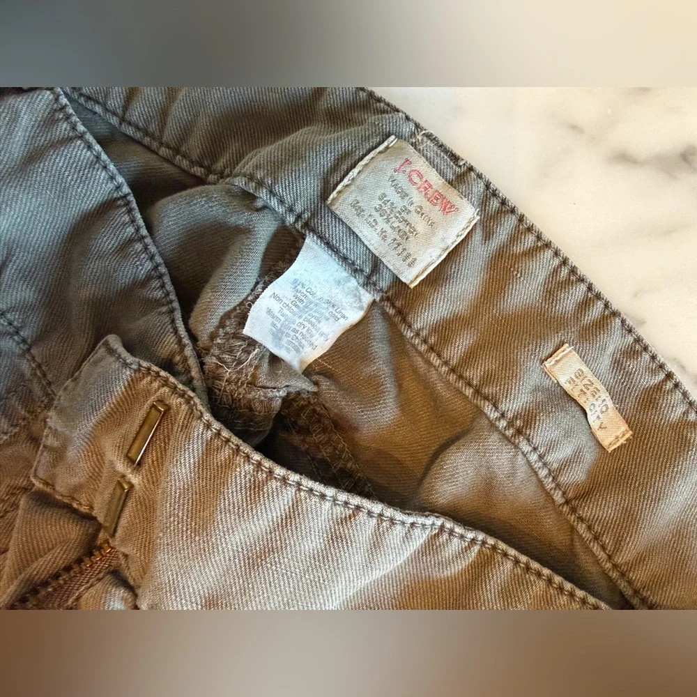 J. Crew Cotton Linen Cargo Crop Pants - Women’s Size 10 “City Fit” - Picture 5 of 12
